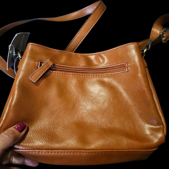 Liz Claiborne Tan Leather Shoulder Bag - Picture 3 of 5